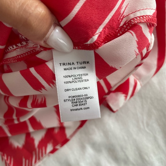 Trina Turk Red and White Tunic - Picture 4 of 4